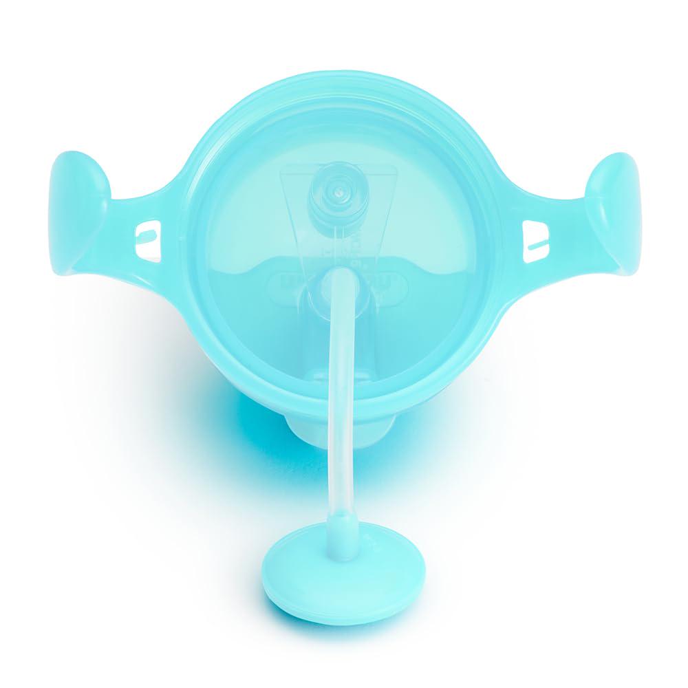 Munchkin Any Angle Sippy Cup For Toddlers, Weighted Straw Trainer Cup With Click Lock Lid, 7 Ounce, Blue,735282158483