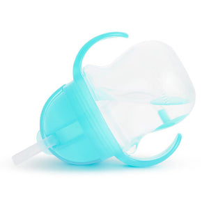 Munchkin Any Angle Sippy Cup For Toddlers, Weighted Straw Trainer Cup With Click Lock Lid, 7 Ounce, Blue,735282158483