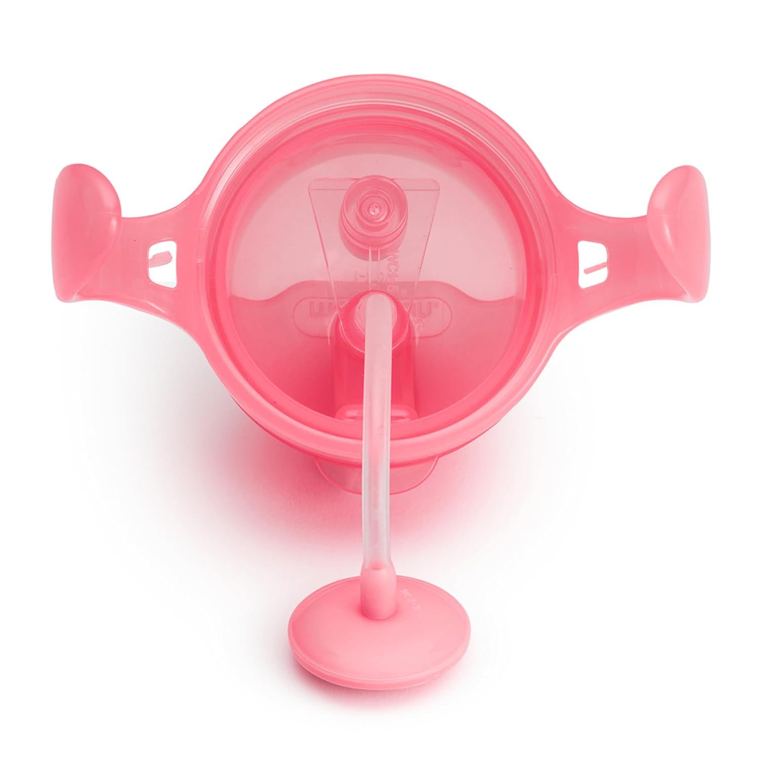 Munchkin Any Angle Sippy Cup For Toddlers, Weighted Straw Trainer Cup With Click Lock Lid, 7 Ounce, Pink,735282108402