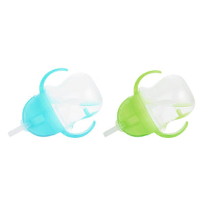 Munchkin Any Angle Sippy Cup For Toddlers, Weighted Straw Trainer Cup With Click Lock Lid, 7 Ounce, 2 Pack, Blue/Green,735282173493