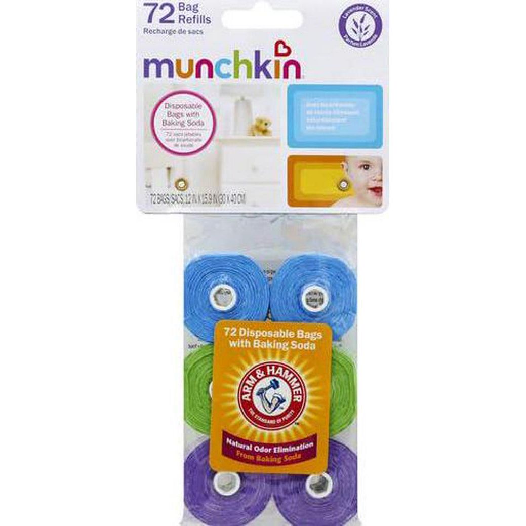 Munchkin Arm And Hammer Diaper Bag Refills, 6 Pack, 72 Bags,735282240423