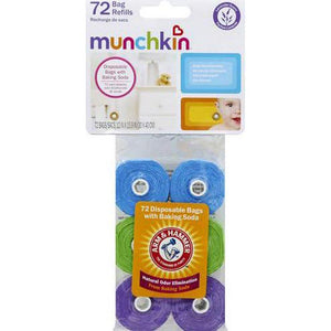 Munchkin Arm And Hammer Diaper Bag Refills, 6 Pack, 72 Bags,735282240423