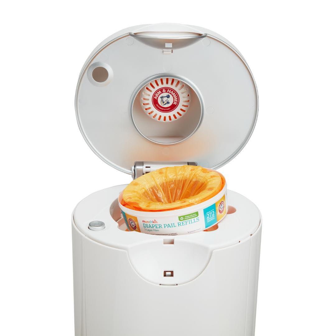 Munchkin Arm And Hammer Diaper Pail Refill Rings, Holds Up To 544 Newborn Diapers, 2 Pack,735282159077