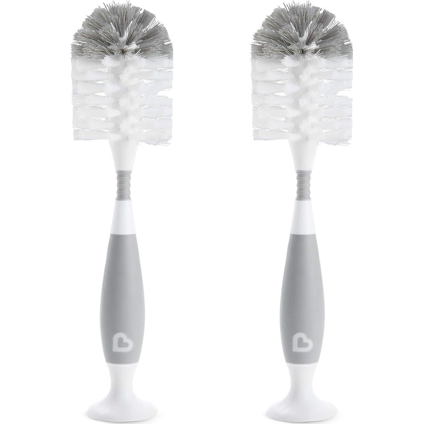 Munchkin Bristle Bottle Brush, Grey, 2 Pack,735282213922