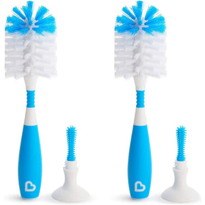 Munchkin Bristle Bottle Brush, Blue, 2 Pack,735282213939