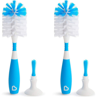 Munchkin Bristle Bottle Brush, Blue, 2 Pack,735282213939