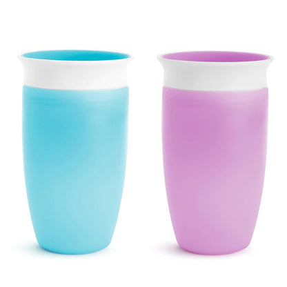 Munchkin Miracle 360 Toddler Sippy Cup, Spill Proof, 10 Ounce, Blue/Purple, 2 Count (Pack Of 1),735282179297
