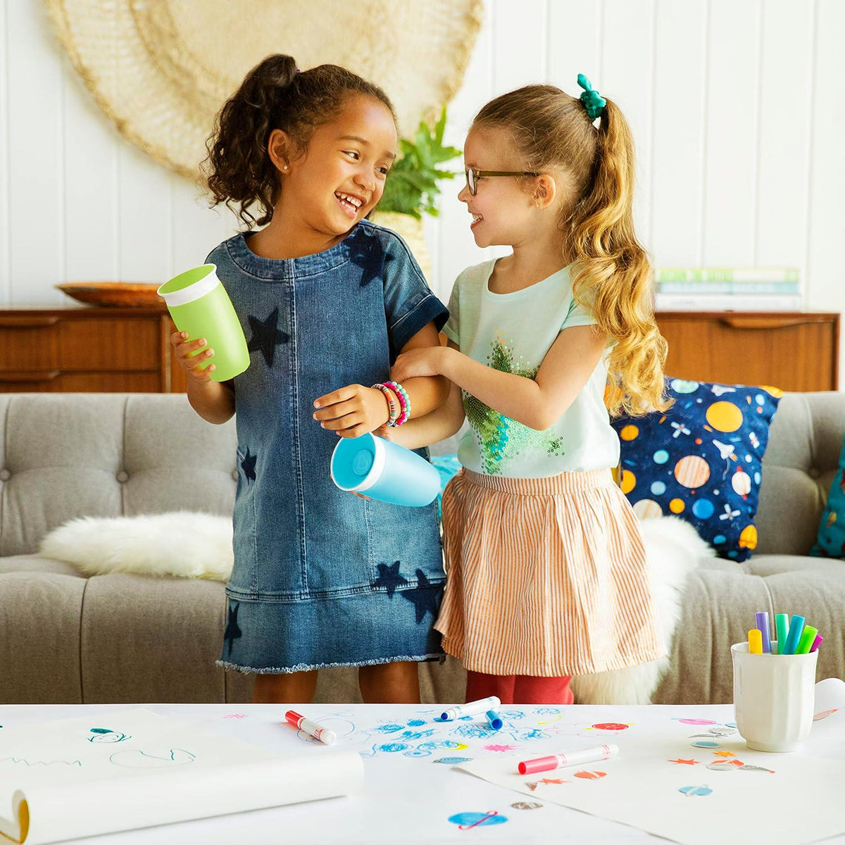 Munchkin Miracle 360 Toddler Sippy Cup, 10 Ounce, Blue,735282179808