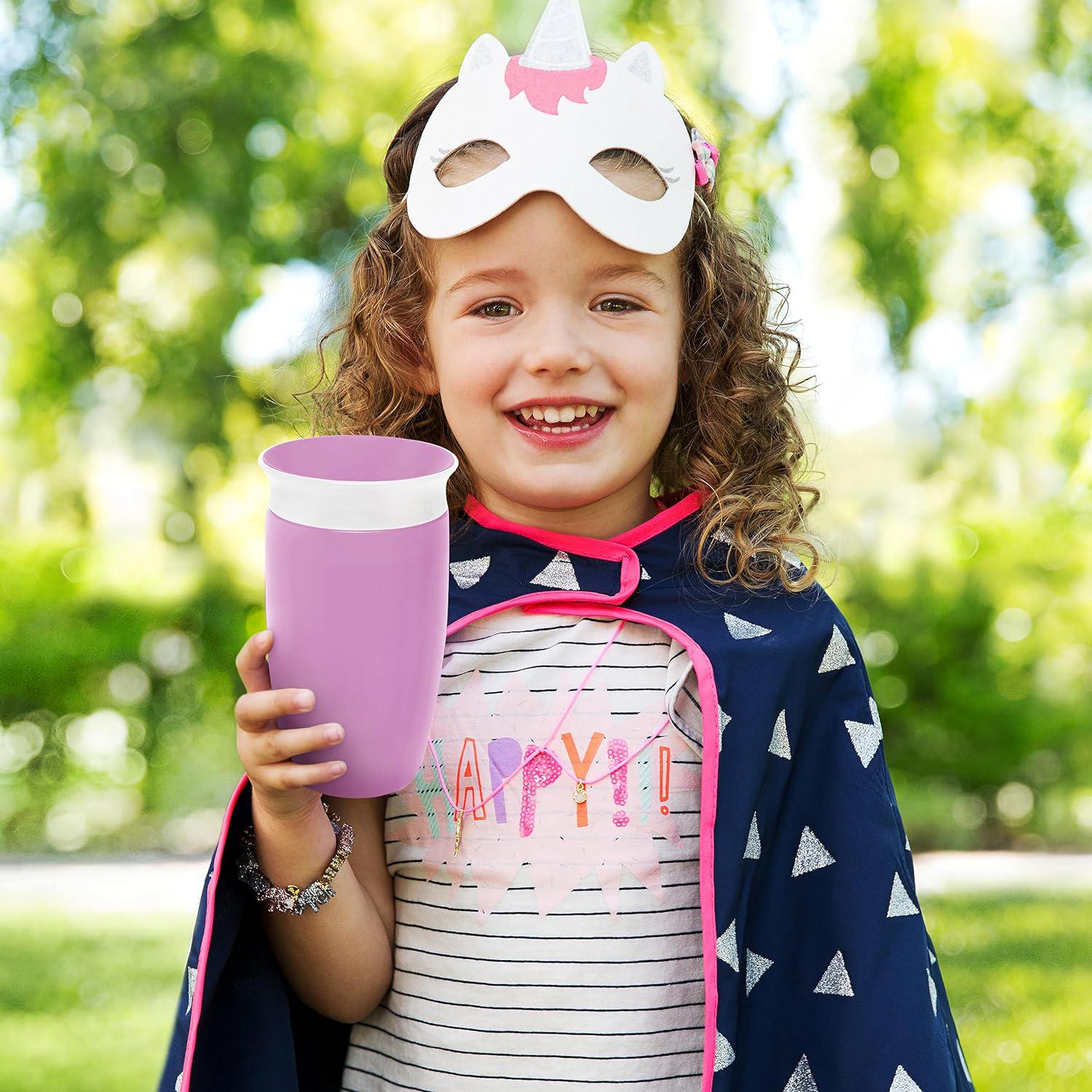 Munchkin Miracle 360 Toddler Sippy Cup, Spill Proof, 10 Ounce, Blue/Purple, 2 Count (Pack Of 1),735282179297