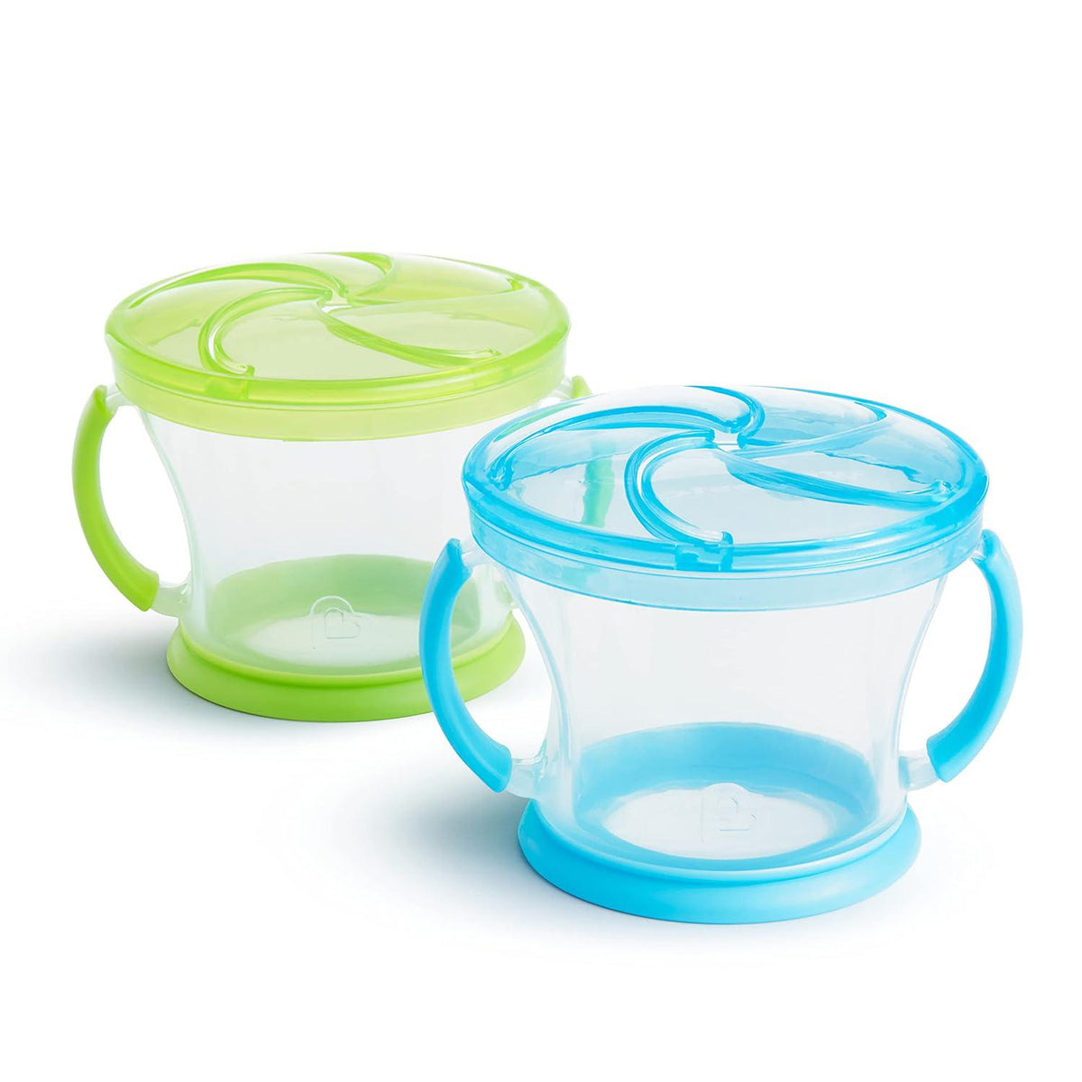 Munchkin Snack Catcher Toddler Snack Cups, 2 Pack, Blue/Green,735282108617