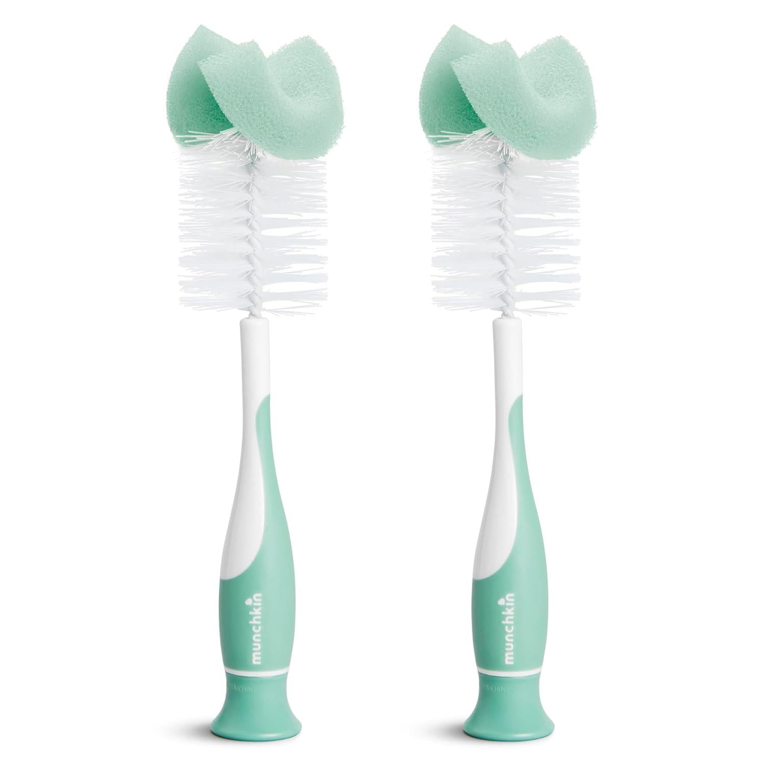 Munchkin Sponge Bottle Brush, 2 Pack, Green,735282271809