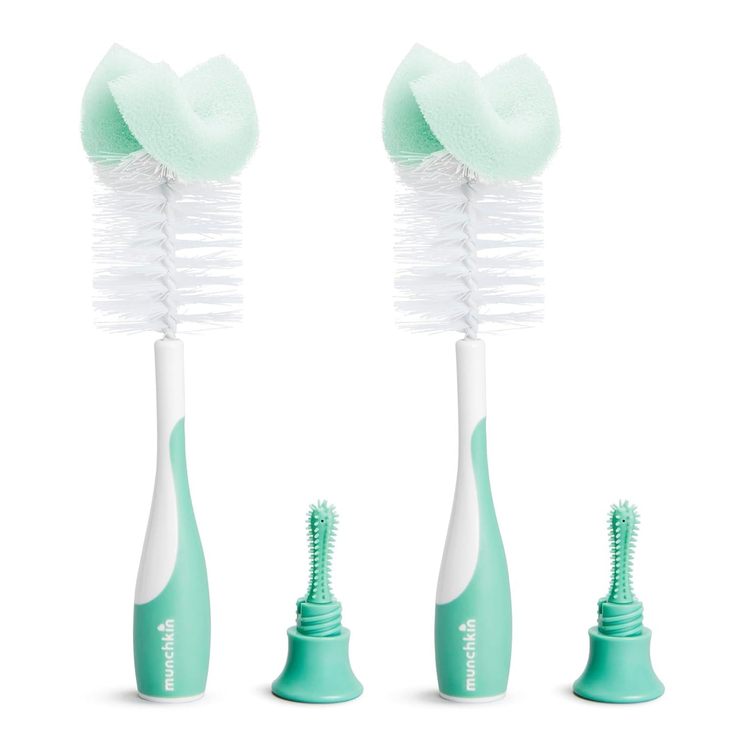 Munchkin Sponge Bottle Brush, 2 Pack, Green,735282271809