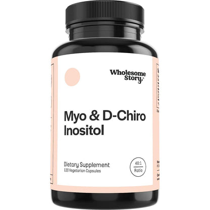 Wholesome Story Myo-Inositol And D-Chiro Inositol Supplement For Women | Fertility Supplements And Healthy Hormone Balance For Women | Myo Inositol Powder Capsules For Ovarian Support | Ideal 40:1 Ratio | 30 Day Supply