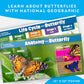 National Geographic Butterfly Growing Kit with Cage Feeder and Voucher for 5 Caterpillars Amazon Exclusive