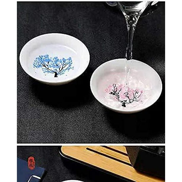 NC Sakura Cup Japanese Ceramic Sake Cups Can Change Color With Temperature Sake Set Color Changing Cups Soju Cups, White, 1 Count (Pack Of 1),609755054629