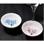NC Sakura Cup Japanese Ceramic Sake Cups Can Change Color With Temperature Sake Set Color Changing Cups Soju Cups, White, 1 Count (Pack Of 1),609755054629