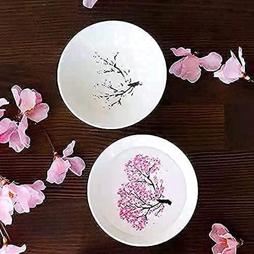 NC Sakura Cup Japanese Ceramic Sake Cups Can Change Color With Temperature Sake Set Color Changing Cups Soju Cups, White, 1 Count (Pack Of 1),609755054629