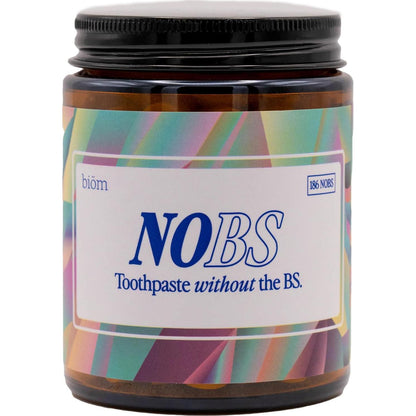 Biom Nobs No Bad Stuff Toothpaste Tablets, Nano Hydroxyapatite, Fluoride & Plastic-Free, Eco & Travel Friendly, Remineralize with NHA, 3-Month Supply