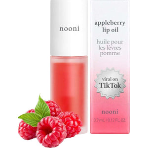 NOONI NOONI Korean Vegan Appleseed Lip Oil - Appleberry | Long-Lasting, Moisturizing, Plumping, Revitalizing For Dry Lips, Waterproof, No Peel Off, Hydrating, Nourishing Crystal Clear, 0.12 FL Oz