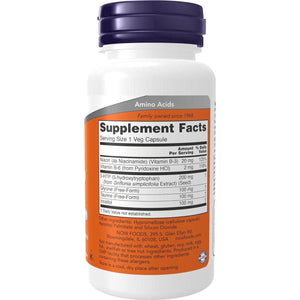 NOW 5-HTP 200 mg Supplement, 60 Veg Capsules, Double Strength, Supports Serotonin & Mood, Non-GMO, Neurotransmitter Support