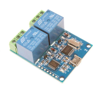 NOYITO 2-Channel Micro USB Relay Module USB Smart Control Switch USB Intelligent Control Switch (2-Channel Micro USB),
