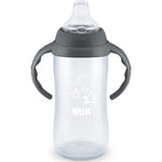 NUK Learner Cup, 10 Ounce, Tritan Gray Star BPA Free, Spill Proof Sippy Cup,885131698667