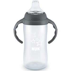 NUK Learner Cup, 10 Ounce, Tritan Gray Star BPA Free, Spill Proof Sippy Cup,885131698667