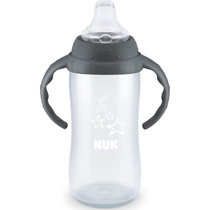 NUK Learner Cup, 10 Ounce, Tritan Gray Star BPA Free, Spill Proof Sippy Cup,885131698667