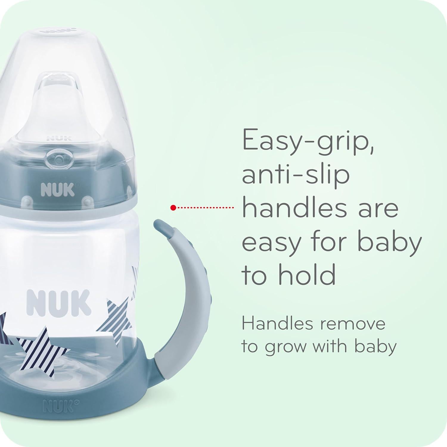 NUK Mickey Mouse Large Learner Cup 10oz 2pk BPA Free, Spill Proof Sippy Cup,885131701060