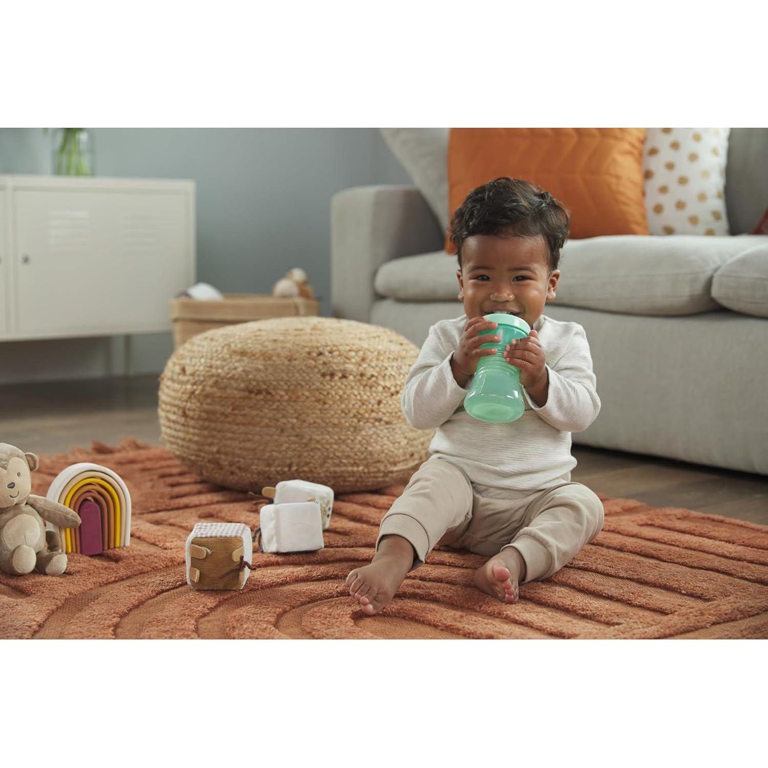 NUK Mickey Mouse Large Learner Cup 10oz 2pk BPA Free, Spill Proof Sippy Cup,885131701060