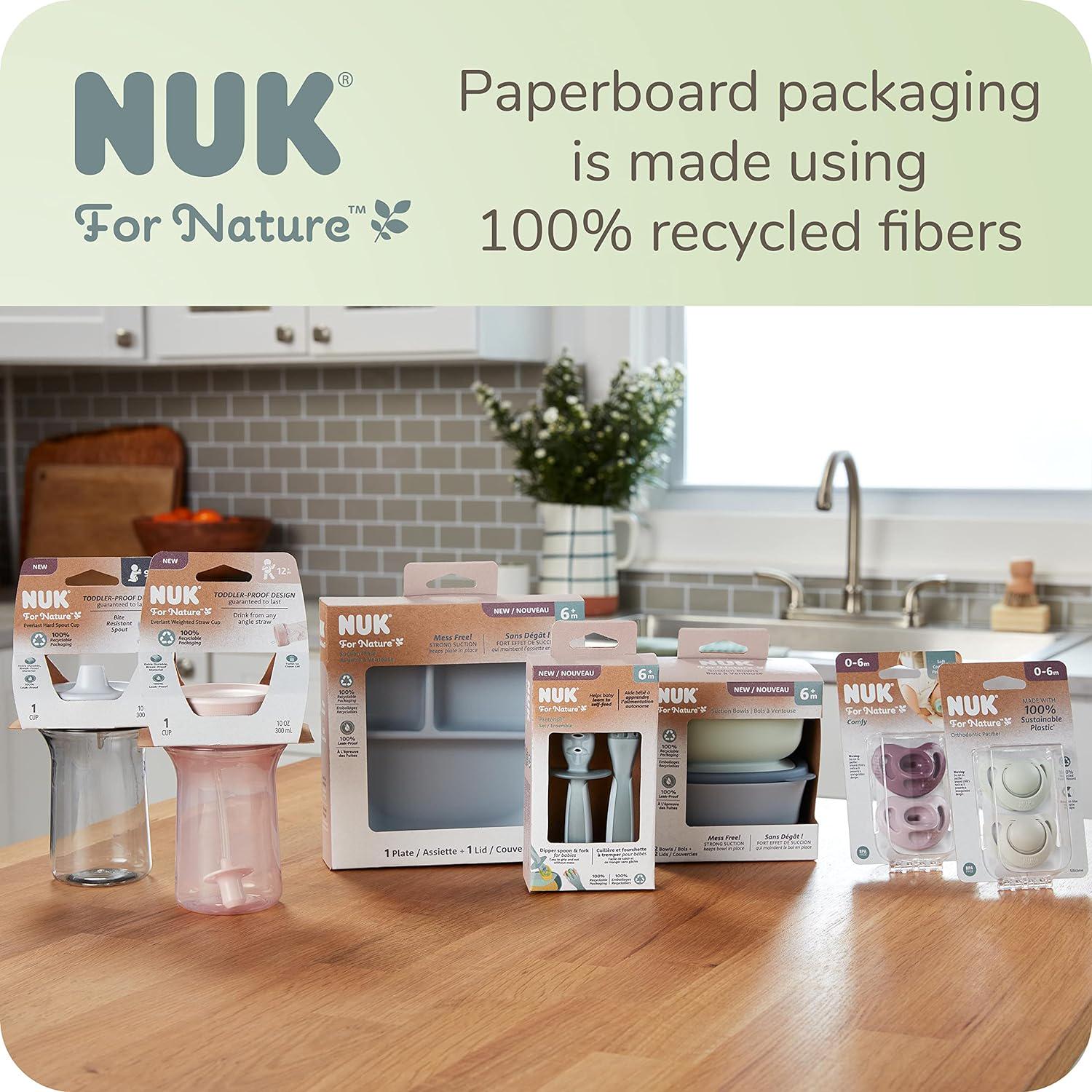 NUK For Nature Learner Cup, 10 Oz, 9+ Months BPA Free, Spill Proof Sippy Cup,885131701381