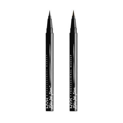 NYX PROFESSIONAL MAKEUP NYX PROFESSIONAL MAKEUP Epic Ink Liner, Waterproof Liquid Eyeliner - Black (Pack Of 2), Vegan Formula