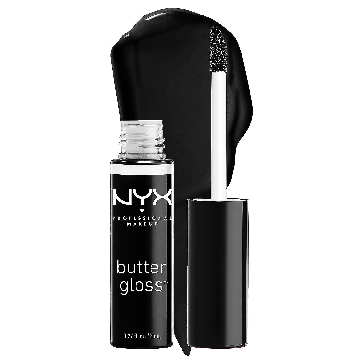NYX PROFESSIONAL MAKEUP Butter Gloss, Non-Sticky Lip Gloss - Licorice (Black),