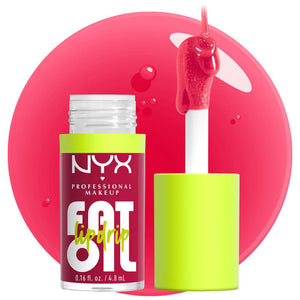 NYX PROFESSIONAL MAKEUP NYX PROFESSIONAL MAKEUP Fat Oil Lip Drip, Moisturizing Lip Oil Gloss, Vegan Tinted Formula, Up To 12 HR Hydration - Newsfeed (Rose Nude)