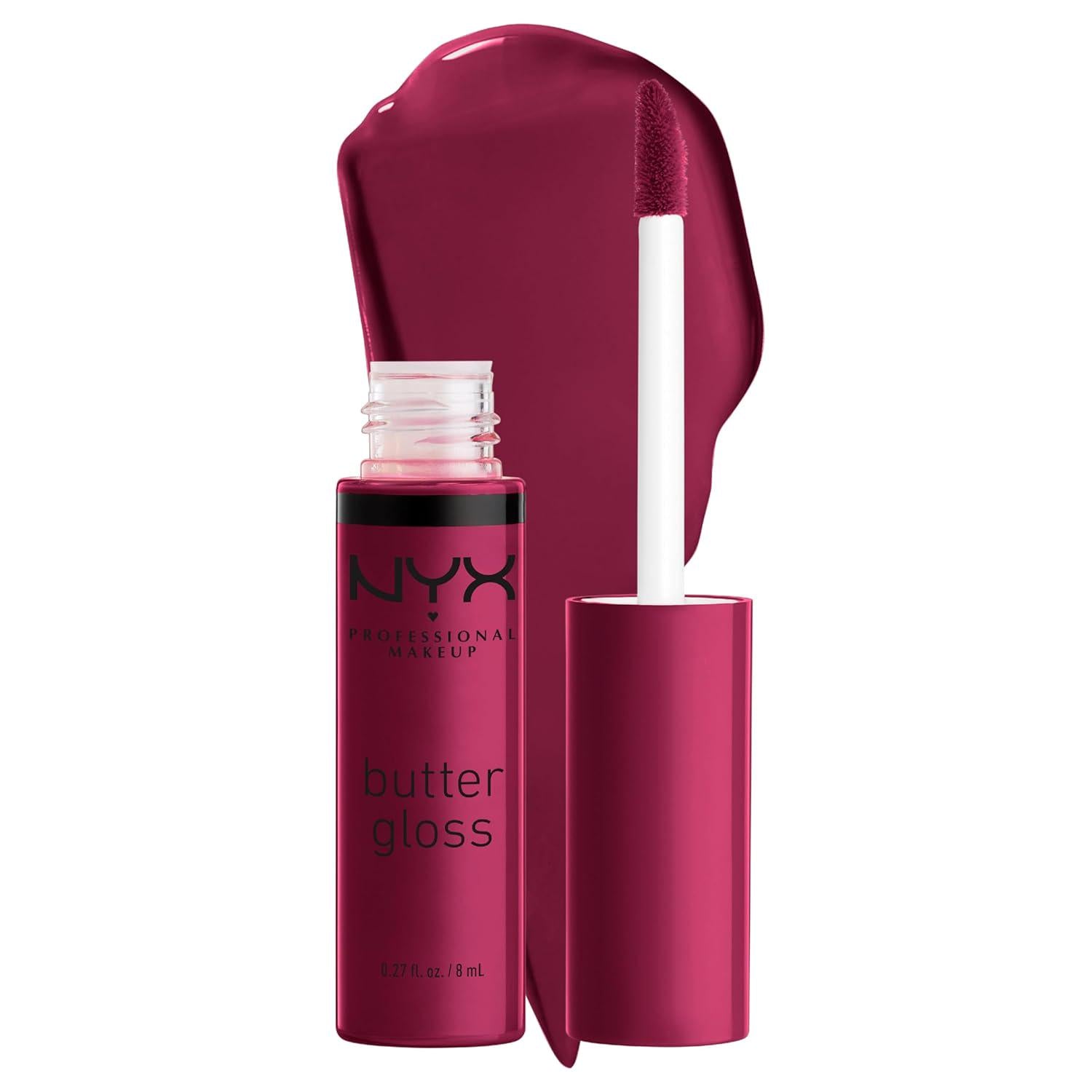 NYX PROFESSIONAL MAKEUP Butter Gloss, Non-Sticky Lip Gloss - Devil's Food Cake (Deep Plum),