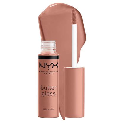 NYX PROFESSIONAL MAKEUP Butter Gloss, Non-Sticky Lip Gloss - Madeleine (Mid-Tone Nude),