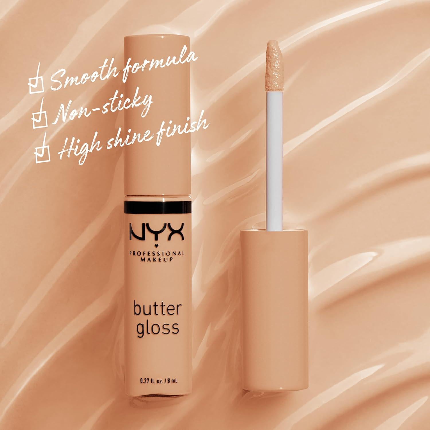 NYX PROFESSIONAL MAKEUP Butter Gloss, Non-Sticky Lip Gloss - Fortune Cookie (True Nude),