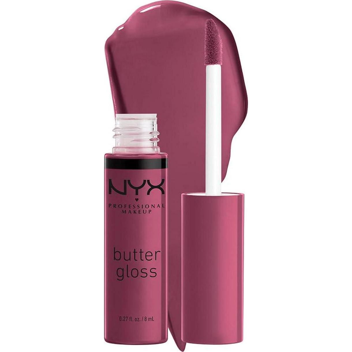 NYX PROFESSIONAL MAKEUP Butter Gloss, Non-Sticky Lip Gloss - Cranberry Pie (Mauve Purple),
