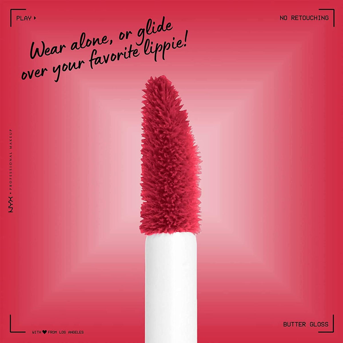 NYX PROFESSIONAL MAKEUP Butter Gloss, Non-Sticky Lip Gloss - Red Velvet (Deep Red),