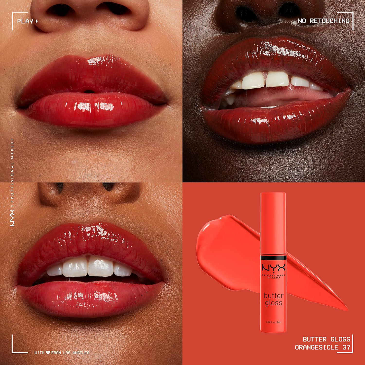 NYX PROFESSIONAL MAKEUP Butter Gloss, Non-Sticky Lip Gloss - Orangesicle (Orange),