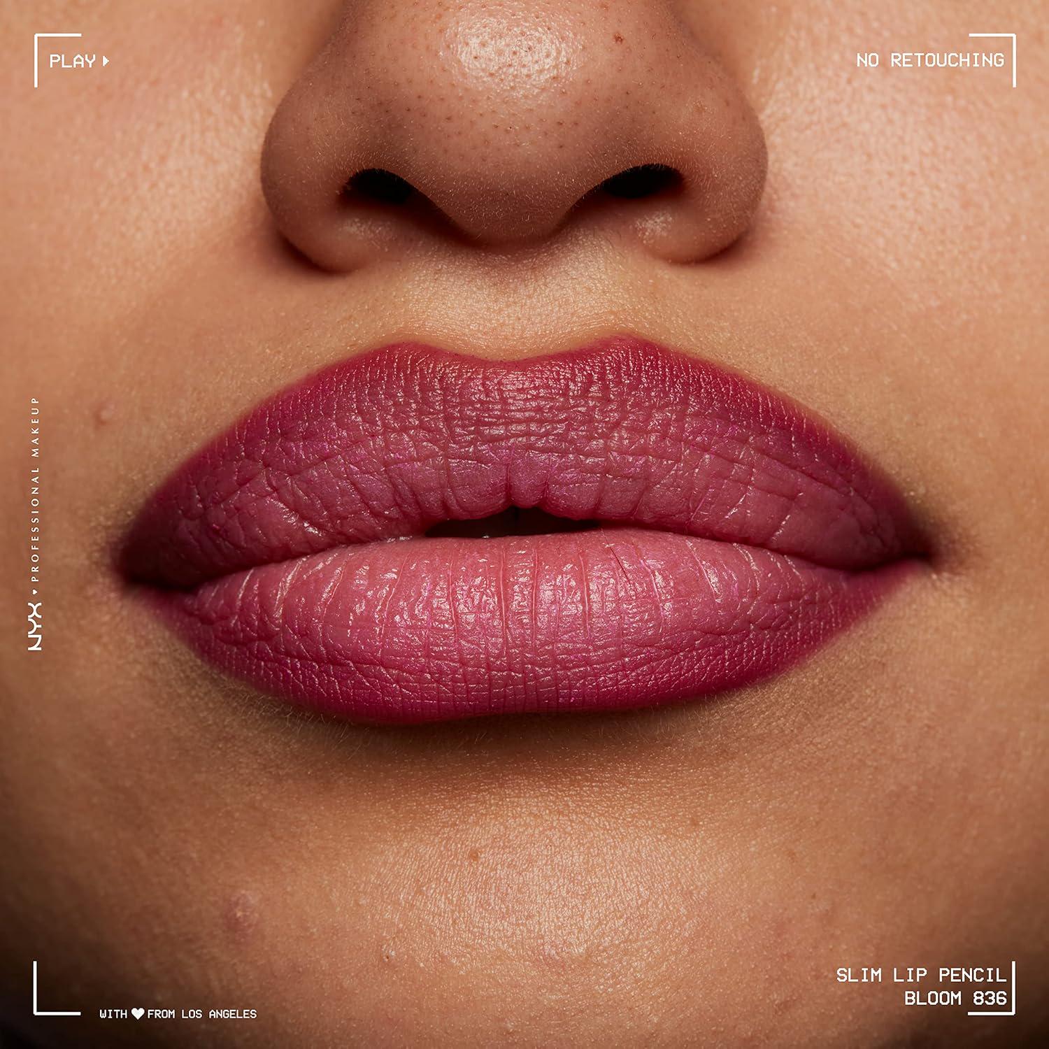 NYX PROFESSIONAL MAKEUP Slim Lip Pencil, Long-Lasting Creamy Lip Liner - Bloom,