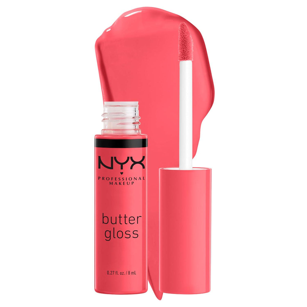 NYX PROFESSIONAL MAKEUP Butter Gloss, Non-Sticky Lip Gloss - Sorbet (Vibrant Coral),