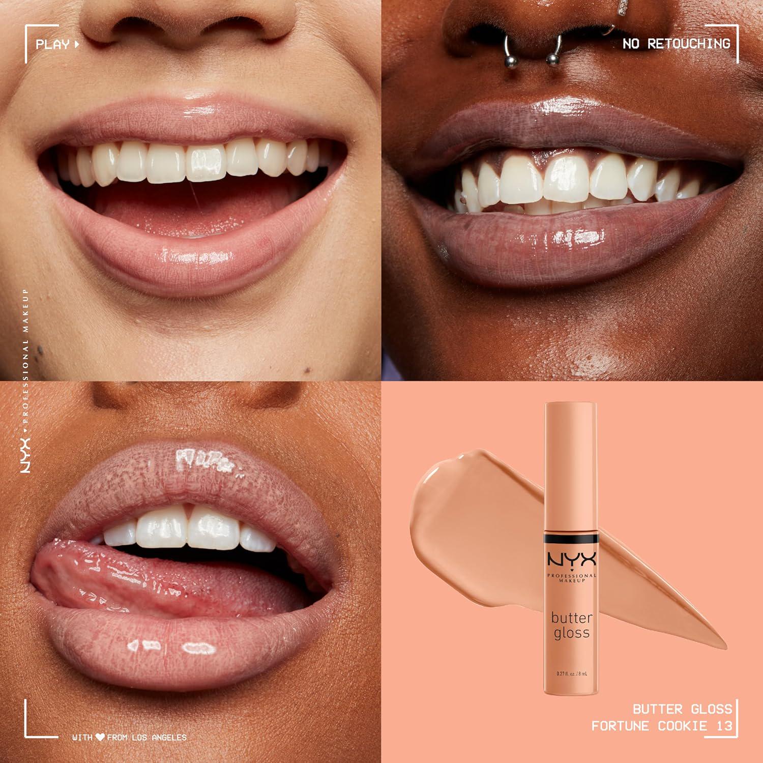 NYX PROFESSIONAL MAKEUP Butter Gloss, Non-Sticky Lip Gloss - Fortune Cookie (True Nude),