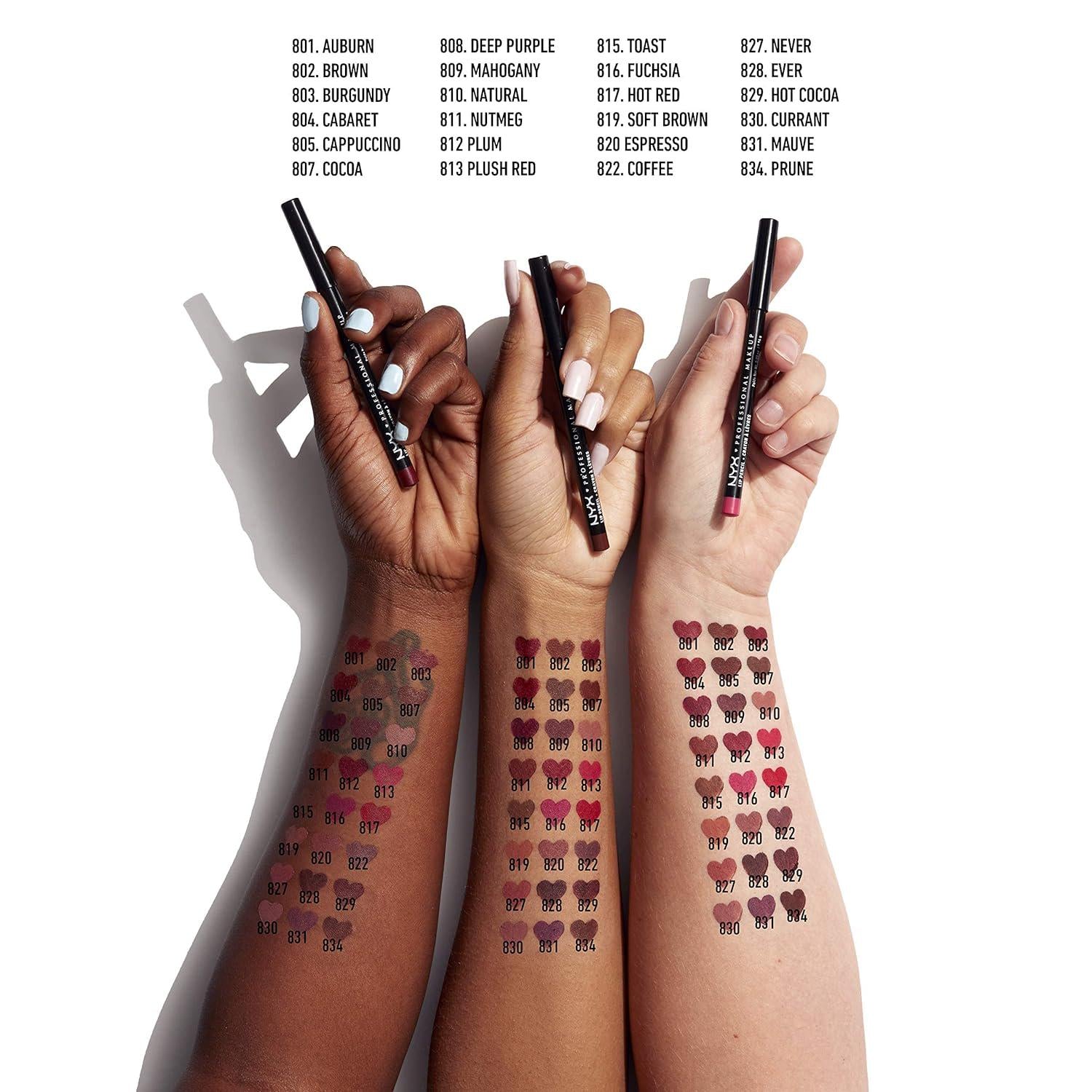 NYX PROFESSIONAL MAKEUP Slim Lip Pencil, Long-Lasting Creamy Lip Liner - Ever,