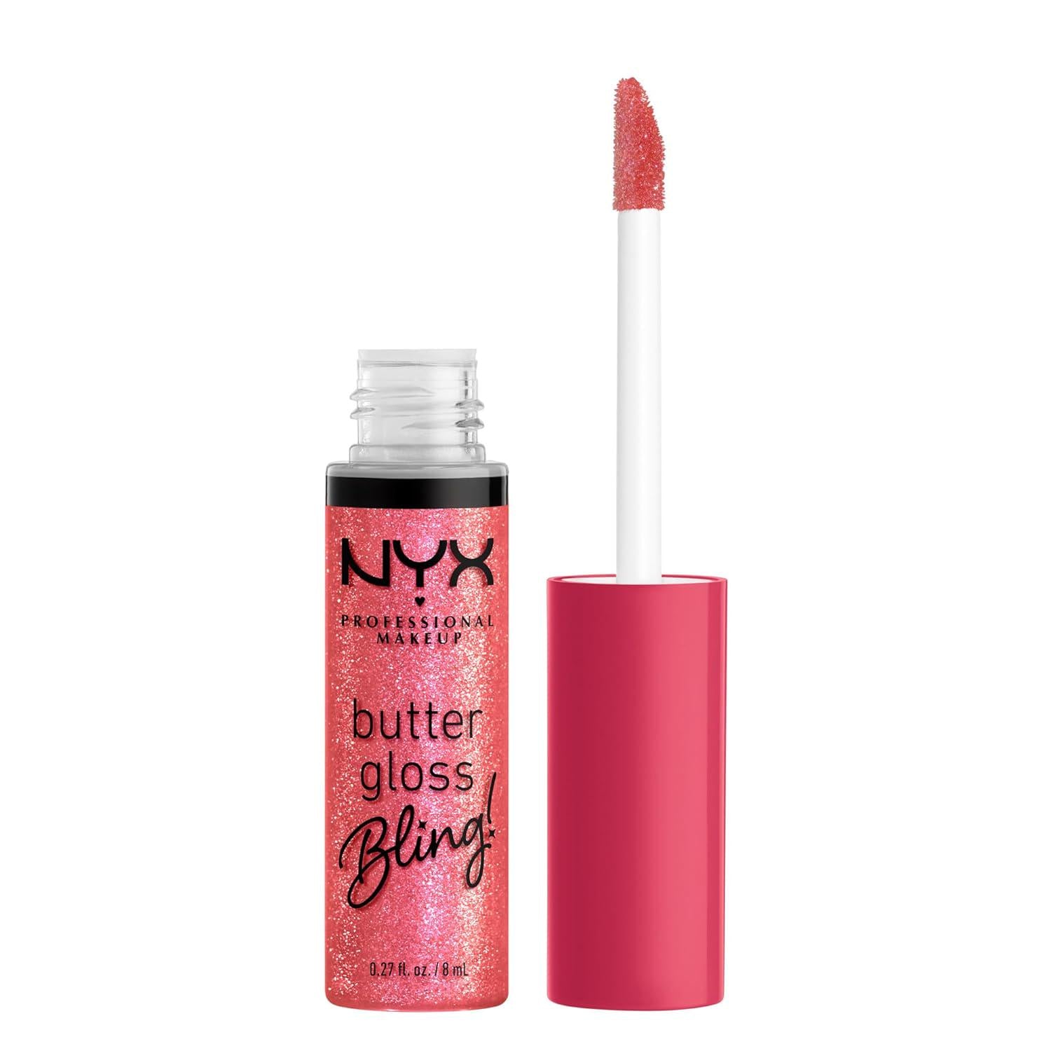 NYX PROFESSIONAL MAKEUP Butter Gloss Bling Lip Gloss, Non Sticky And Shiny Vegan Lip Makeup - She Got Money,