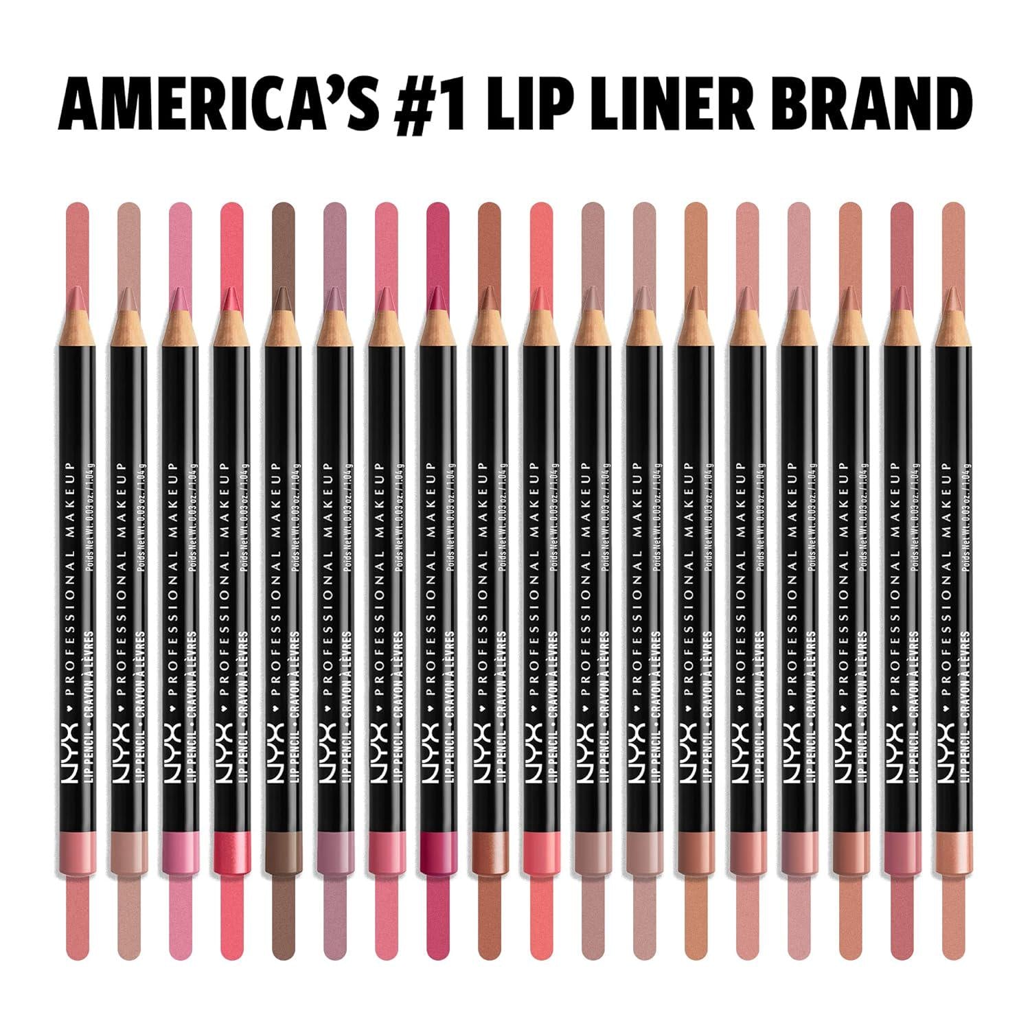 NYX PROFESSIONAL MAKEUP Slim Lip Pencil (Peakaboo Neutral) + Butter Gloss (Sugar Glass, Clear), 3-Pack Bundle,