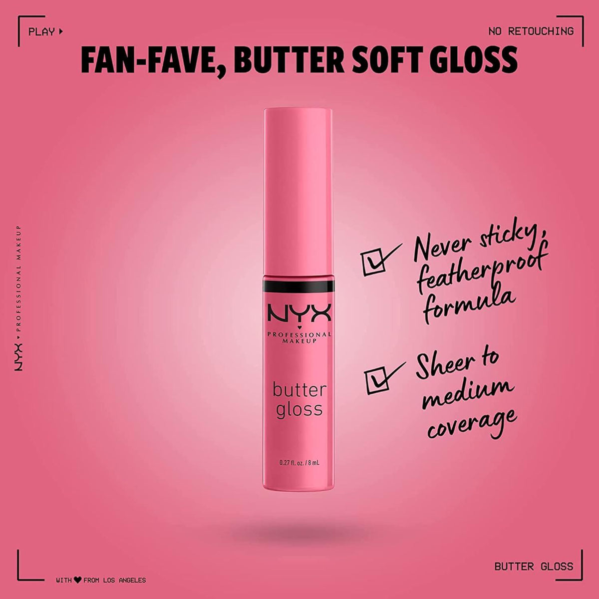 NYX PROFESSIONAL MAKEUP Butter Gloss, Non-Sticky Lip Gloss - Vanilla Cream Pie (Mauve),