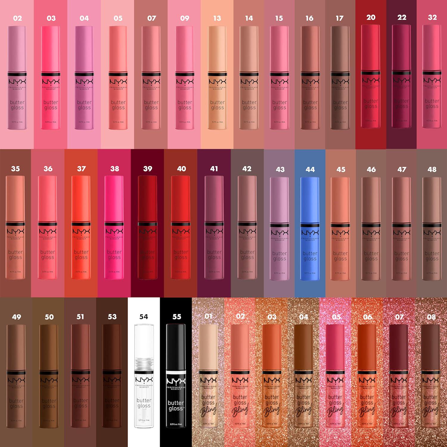 NYX PROFESSIONAL MAKEUP Butter Gloss, Non-Sticky Lip Gloss - Eclair (Pink),