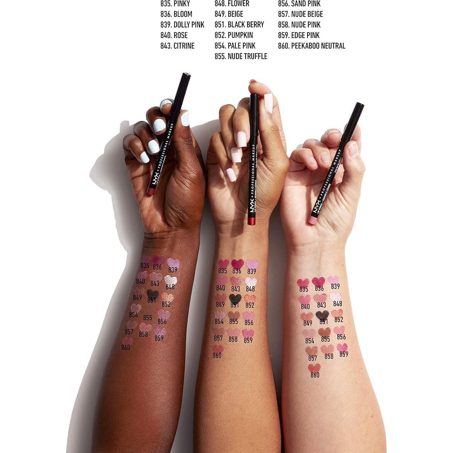 NYX PROFESSIONAL MAKEUP Slim Lip Pencil, Long-Lasting Creamy Lip Liner - Pale Pink,