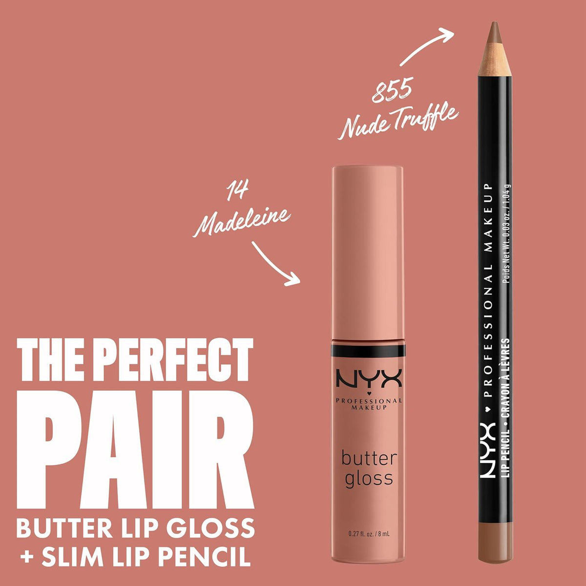 NYX PROFESSIONAL MAKEUP Butter Gloss, Non-Sticky Lip Gloss - Madeleine (Mid-Tone Nude),